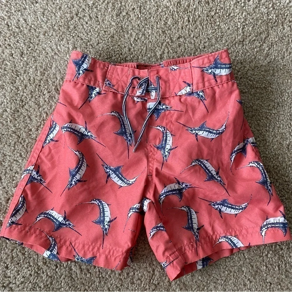 Janie and Jack | Boy's Swordfish Printed Swim Shorts Size 6-12 Months